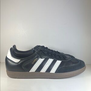 Adidas Samba Size 3.5Y Black White Sneakers
